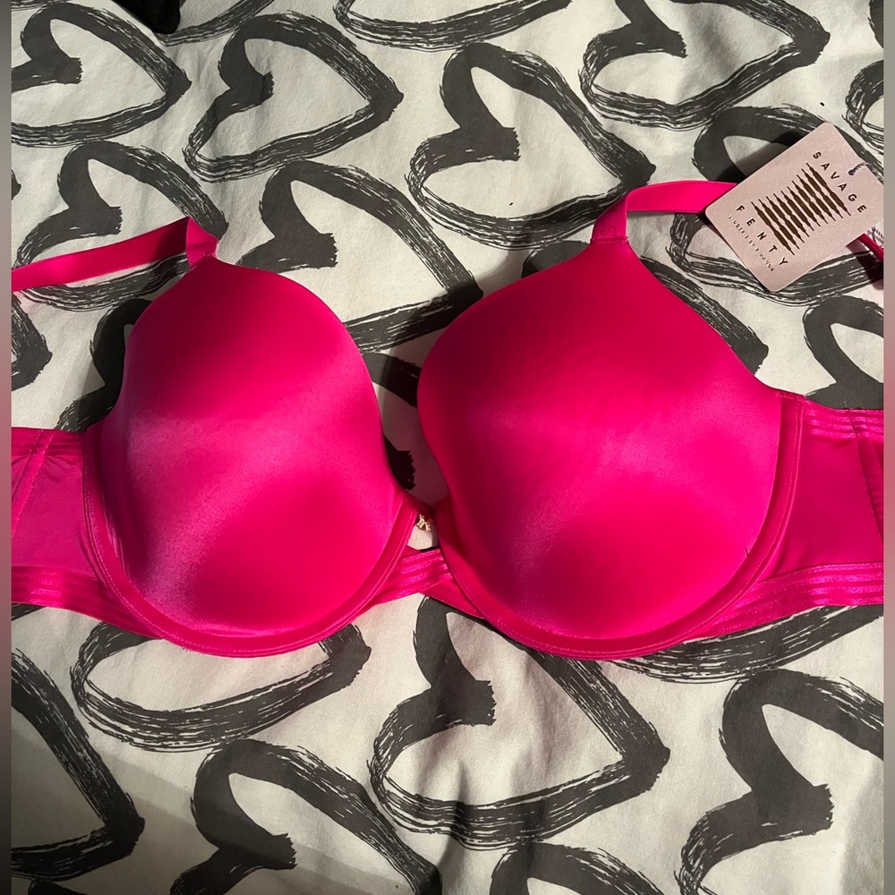 Neon pink savage fenty bra